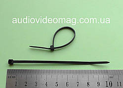 Кабельна стяжка 3 х 100мм чорна, ціна за упаковку (100 штук)