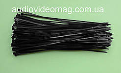 Кабельна стяжка 3 х 200 мм чорна, ціна за упаковку (100 штук)