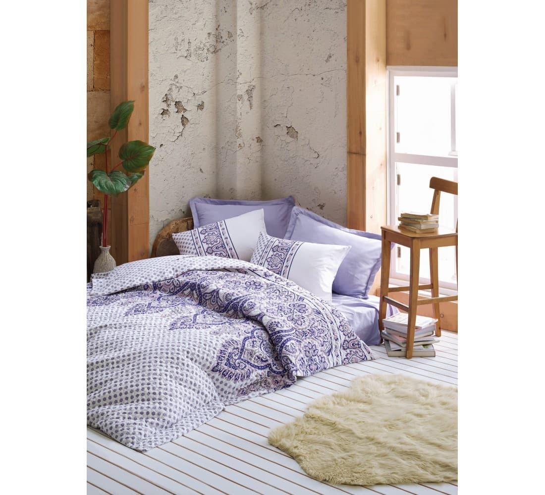 Постільна білизна зі стьобаним підковдром Cotton Box VESTA двоспальний — євро