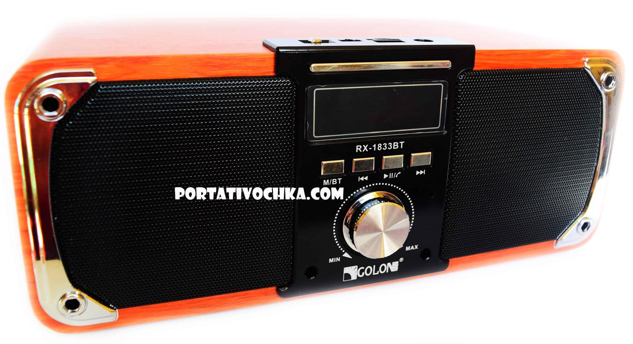 MEGA BASS GOLON RX-1833BT стереоколо з дисплеєм, Bluetooth, USB, MicroSD, FM, фото 1