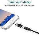 USB Type C адаптер тато micro USB мама. OTG адаптер. Перехідник для ендоскопа, кабелю заряджання та ін., фото 5