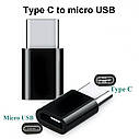 USB Type C адаптер тато micro USB мама. OTG адаптер. Перехідник для ендоскопа, кабелю заряджання та ін., фото 3