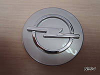 Колпачки заглушки в литые диски Opel/Опель 58,5/55,5/11 мм. Серебро/Хром