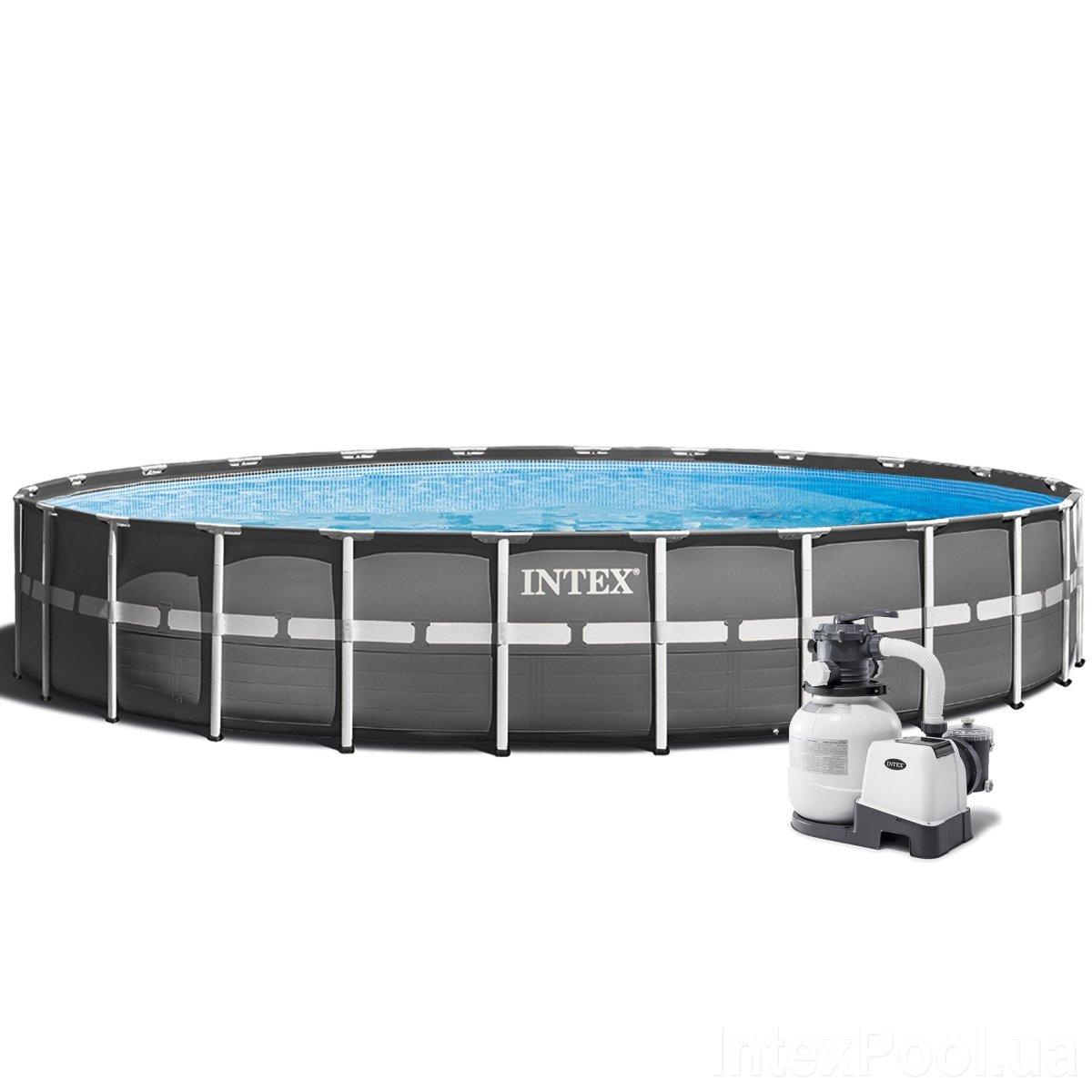 Басейн каркасний 26340, 732-132, фільтр-насос, сходи, підстилка, тент