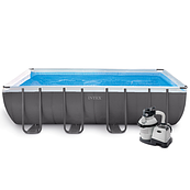 Басейн каркасний Intex 26356, 549-274-132 см, фільтр-насос, сходи, підстилка, тент