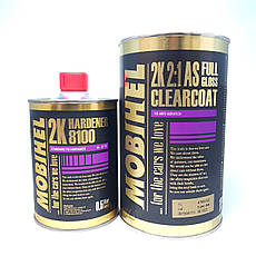 Лак акриловий Mobihel (Мобихел) FG Anti-Sctratch 2+1 1л + затверджувач 8100 0,5 л, фото 5
