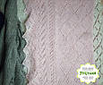 Пухова хустина подвійної в'язки ажурна колір пудра 100*100 см, фото 2