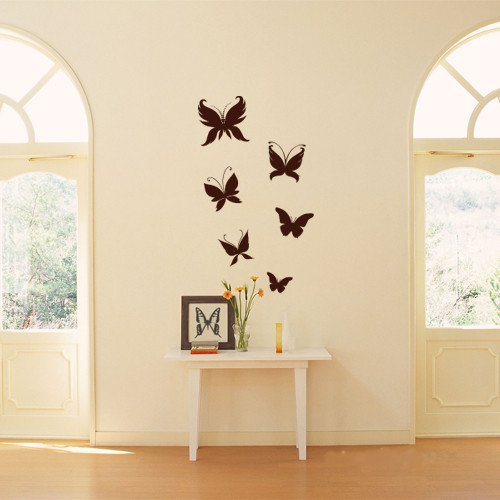 Вінілові наклейки Метелики набір на стіну самоклеючі метелики, метелики (декоративна плівка оракал) матова