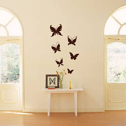 Вінілові наклейки Метелики набір на стіну самоклеючі метелики, метелики (декоративна плівка оракал) матова