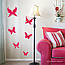 Вінілові наклейки Метелики набір на стіну самоклеючі метелики, метелики (декоративна плівка оракал) матова, фото 2