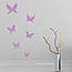 Вінілові наклейки Метелики набір на стіну самоклеючі метелики, метелики (декоративна плівка оракал) матова, фото 3