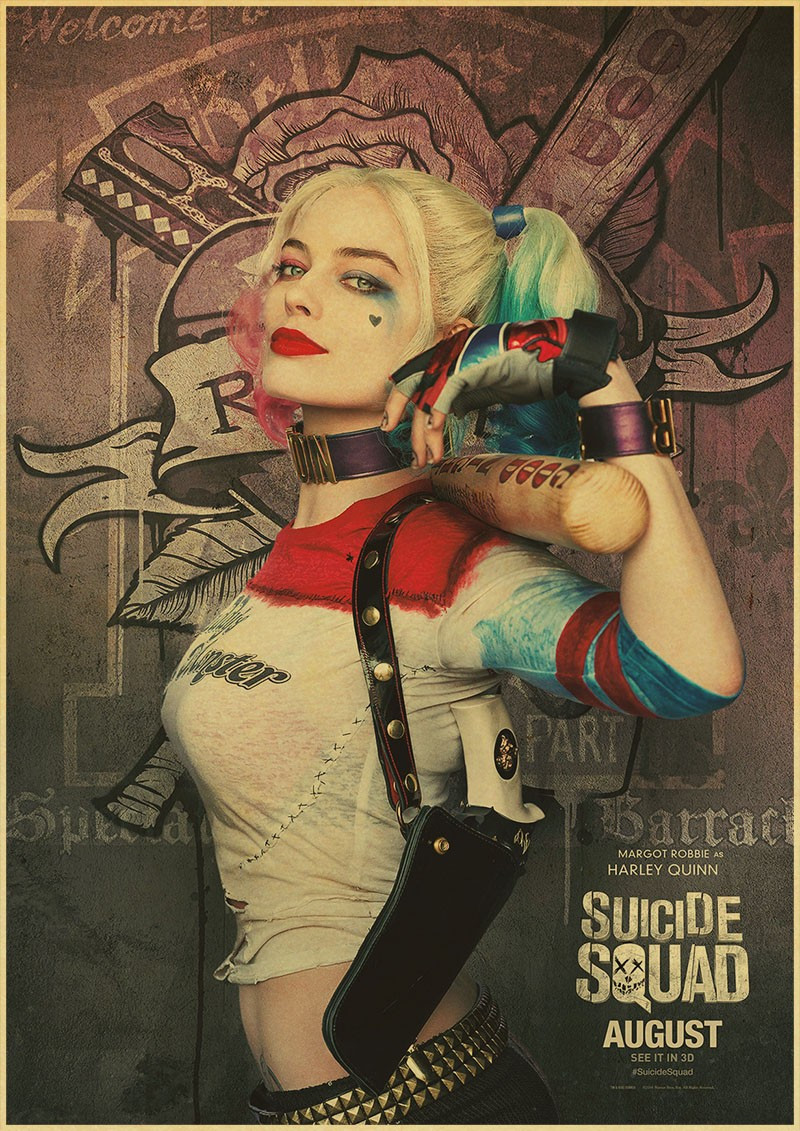 Постер Harley Quinn на крафтовому папері Тип А