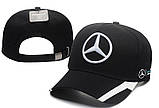 Кепка бейсболка Mersedes Benz AMG (Мерседес) чорна з смужкою, фото 3