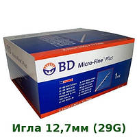 Шприц инсулиновый BD Micro Fine Plus 1,0мл 29G 0,33 x 12,7 мм U-100 (100 шт.) REF 320931