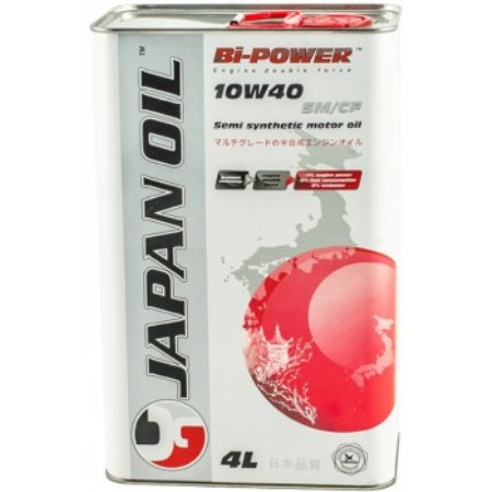 BI-POWER 10W40 4L SM/CF МАСЛО НАПІВСИНТЕТІЧНЕ МОТОРНЕ JAPAN OIL