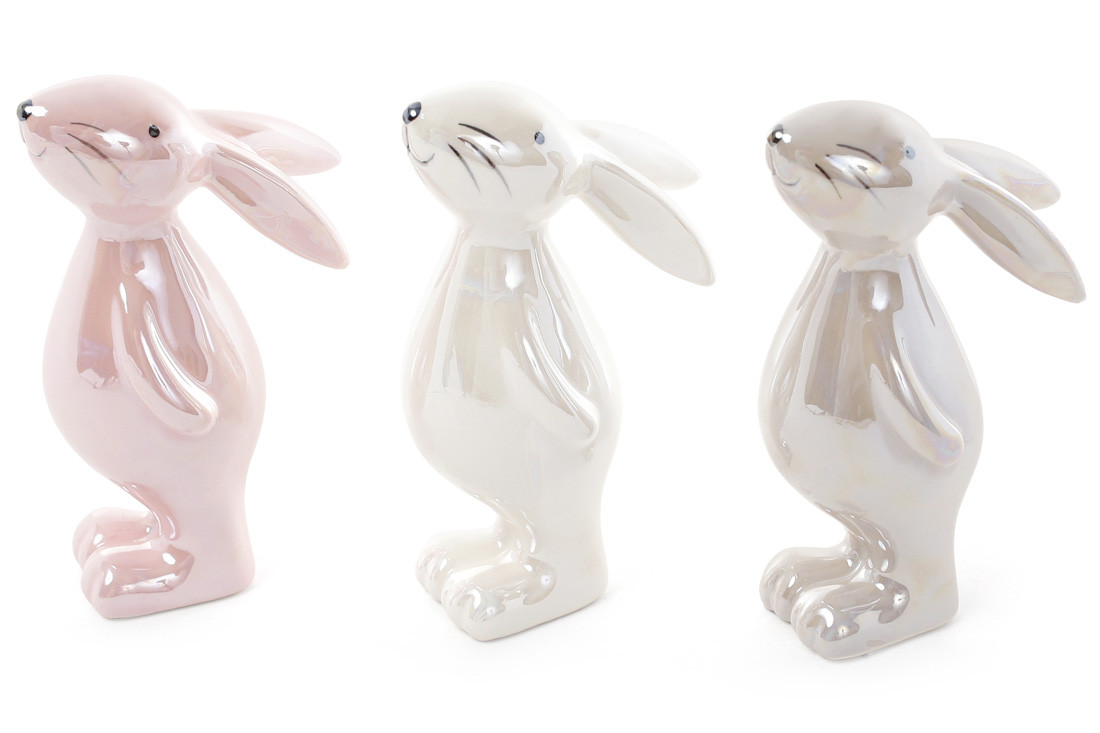 Декоративная керамическая фигурка Кролик, 3 вида, 10см, набор 9 шт