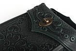 Шкіряний рюкзак ручної роботи, сумочка-рюкзак з авторським тисненням у стилі бохо, фото 8