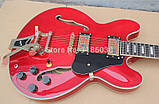 Електрогітара Gibson ES 335 Bigsby Red China, фото 5