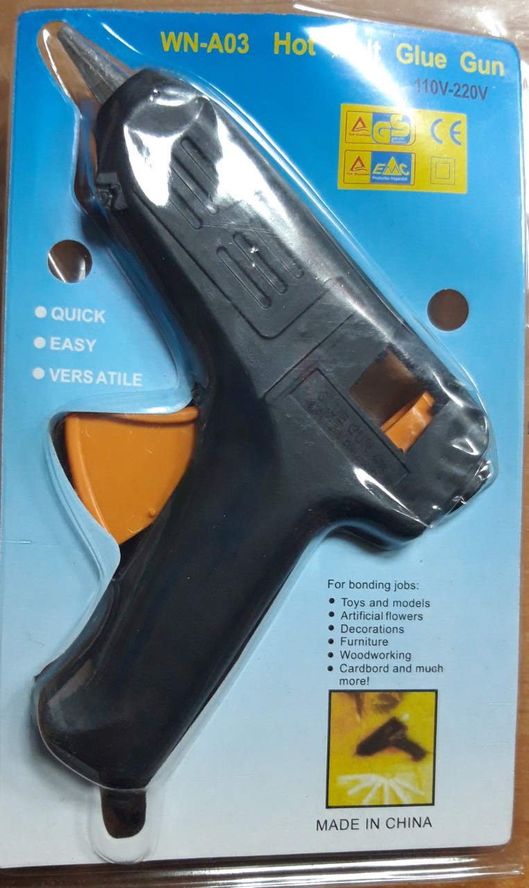 Пістолет для термо клею DSCN0106 (1.1 см 40W) без кнопки, ЧОРНИЙ