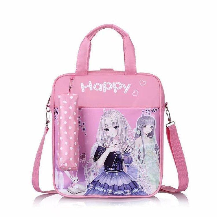 Шкільний рюкзак рожевого кольору для дівчинки + пенал, фото 1