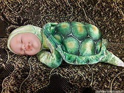 Лялька-моденець зелена черепаха Анну Геддес ANNE GEDDES 23 см