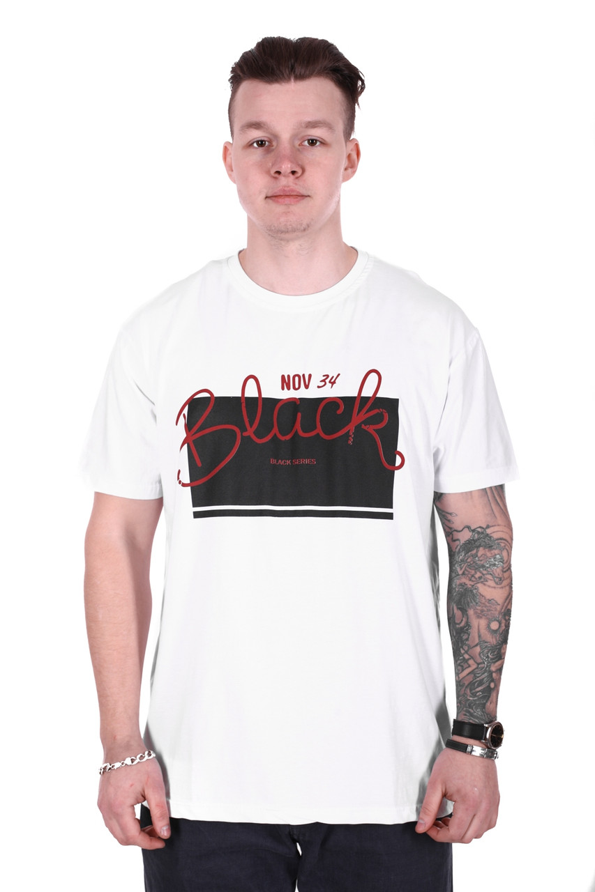 Футболка великого розміру StrongMan f1806/5 біла XXL