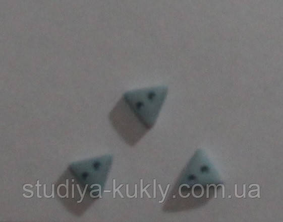 Гудзики для ляльок міні, трикутник, №12Ф, фото 1