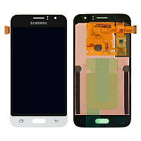 Дисплей для Samsung Galaxy J1 (2016) J120, модуль в сборе (экран и сенсор), белый, OLED