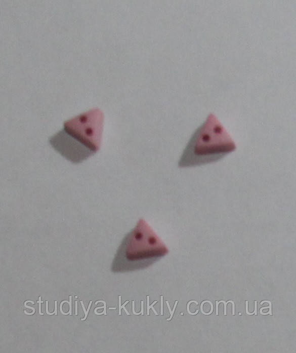 Гудзики для ляльок міні, трикутник, №17Ф, фото 1
