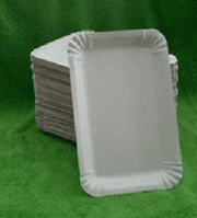 Тарілка паперова 13х19см біла 100шт