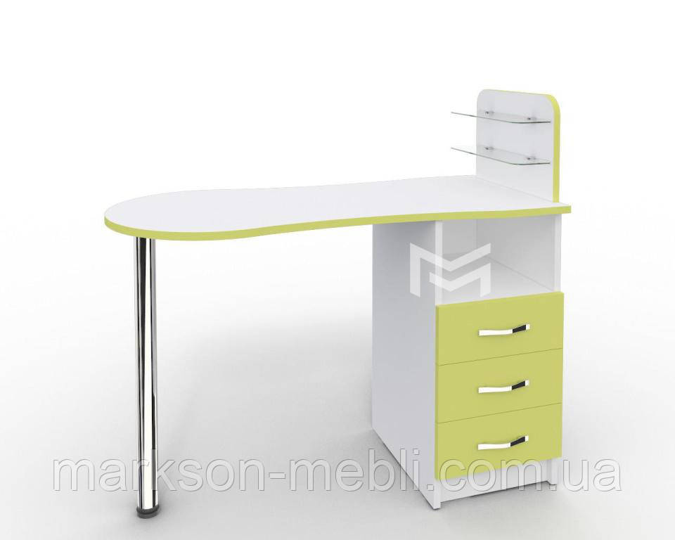 Маникюрный стол с полочками под лак из скла "Эстет №1" M101 - фото 8 - id-p33983882