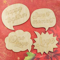 Набір підставок під гаряче з фанери "Любов", 4 шт., 10*10 см