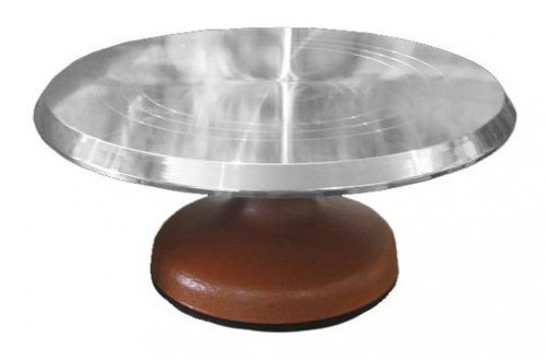 Подставка металлическая для торта вращающаяся, утяжеленная 300*120 мм - фото 1 - id-p887049475