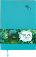 Блокнот деловой TOUCH ME LOGO2U А5, 96л., клетка, гибкая обложка т.-бирюзовый