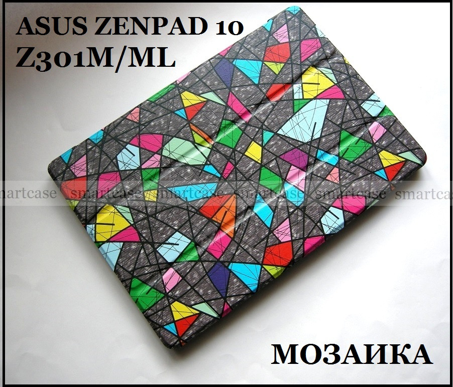 Кольорова Мозаїка TFC чохол книжка для Asus Zenpad 10 Z301M Z301ML Z301MFL, ультратонкий смарт чохол