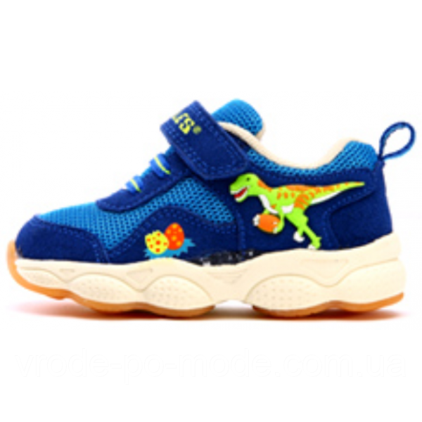 Замшеві 3D кросівки, що світяться, «Dinosoles» T-REX для малюків