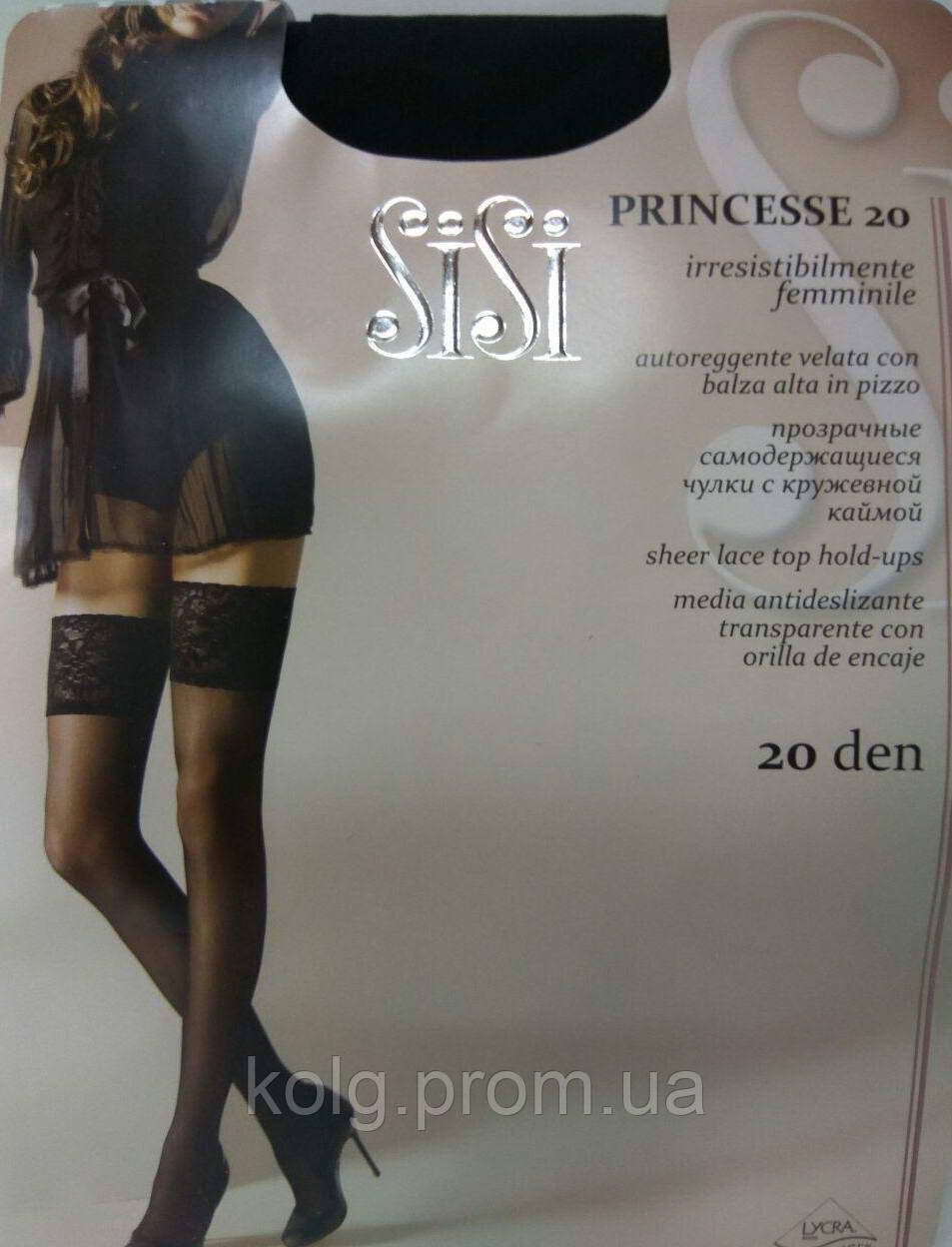 Прозорі панчохи SiSi "Princesse" 20 den 3, Бежевий