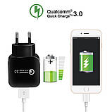 Швидке заряджання Qualcomm Quick Charge 3.0 Мережеве універсальне зарядне USB, фото 10