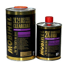 Лак акриловий Mobihel (Мобихел) FG Anti-Sctratch 2+1 1л + затверджувач 8100 0,5 л, фото 3