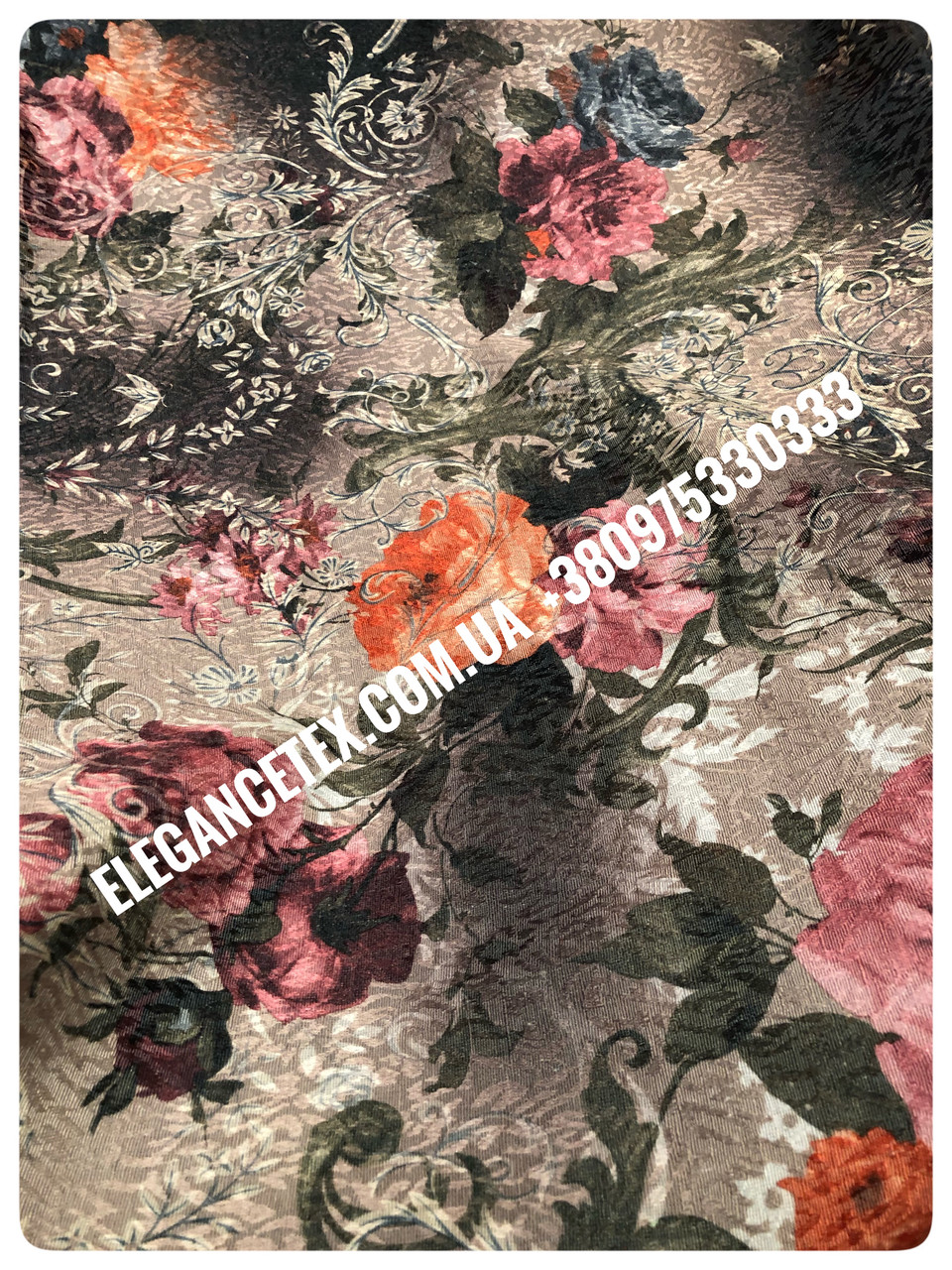 Оббивна тканина Гобелен екокард троянди, фото 1