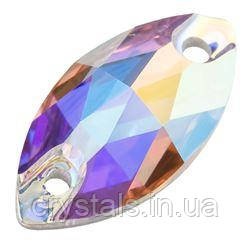 Човники пришивні кришталеві Preciosa (Чехія) 12x6 мм Crystal AB