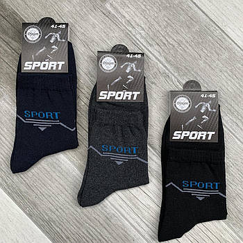 Шкарпетки чоловічі спортивні демісезонні х/б Дукат SPORT, середні, асорті, 41-45 розмір, 063