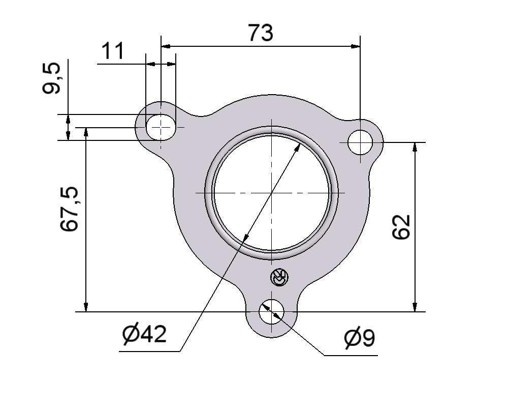 No2505227 Прокладки турбіни 1.9 dCi Renault Nissan Volvo Mitsubishi