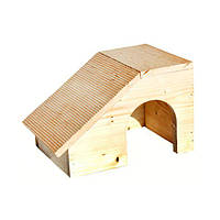 Будинок із покатою дахом для шиншил, морських свинок 22*16*16 см