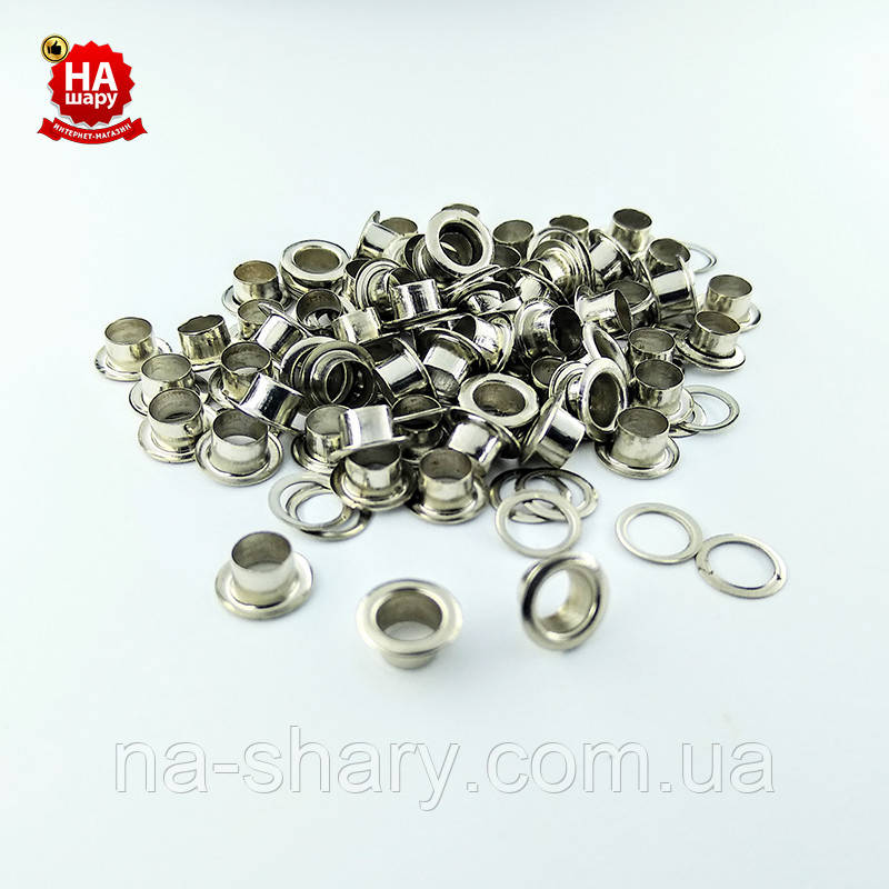 Люверсы для обуви 4мм (№2), Серебро, Турция (100шт): продажа, цена в ...