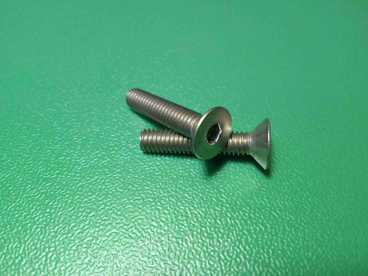 Гвинт ( болт) DIN 7991 A2 M4 20 мм неіржавка сталь із внутрішнім шестигранником