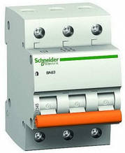 Автоматический выключатель Schneider electric ВА63 3П 25A C