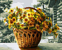 Картина по номерам 40х50 Жёлтые хризантемы (GX26080)