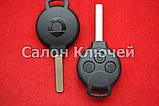 Ключ Smart Fortwo 3 кнопки корпус із 2010 р. Оригінал, фото 5