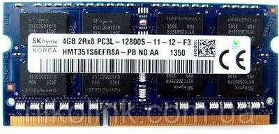 Память Hynix SODIMM DDR3 4GB PC3L-12800S (1600Mhz) (HMT351S6EFR8A-PB)(8x2), б/у